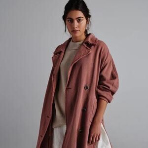 NEW Free People Kelly Trench Coat Cherry Chai Size XS/S
